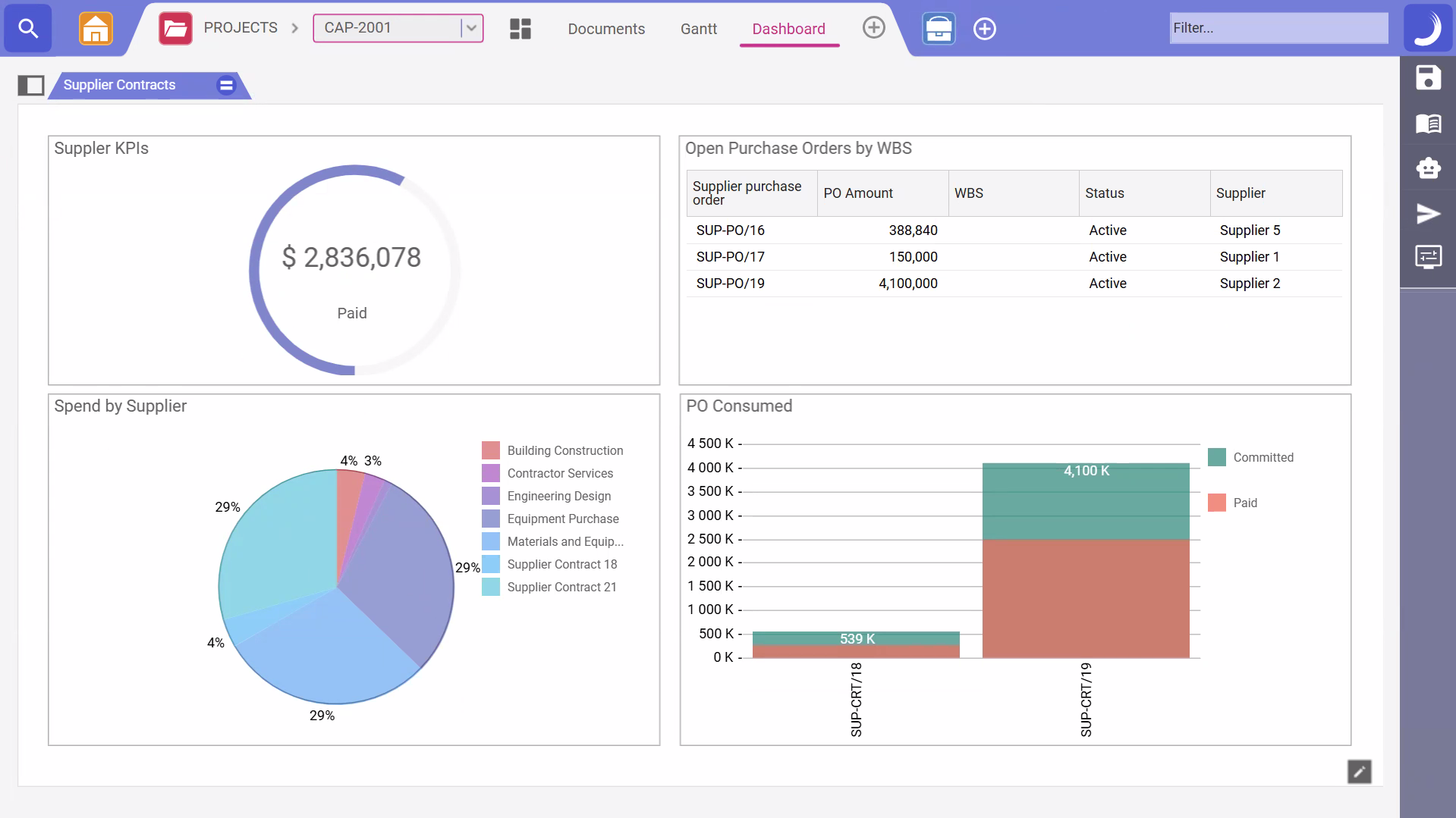 Contract Management Screenshot