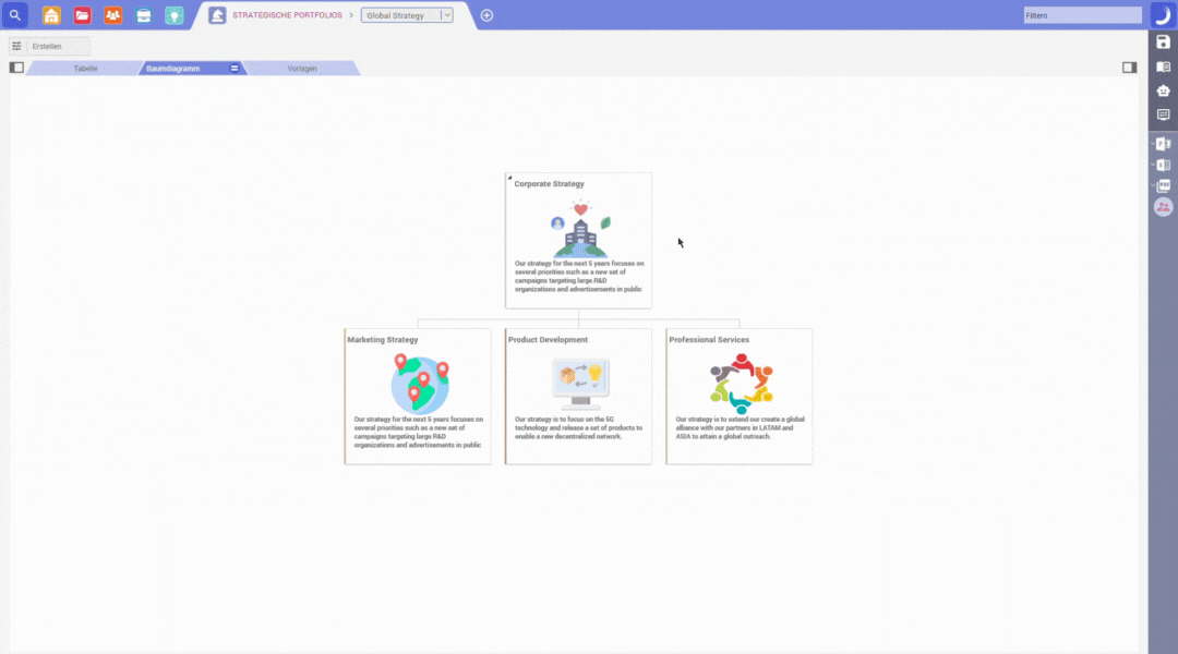 Screenshot von Planisware Enterprise Software