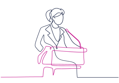 presenting illust. dark