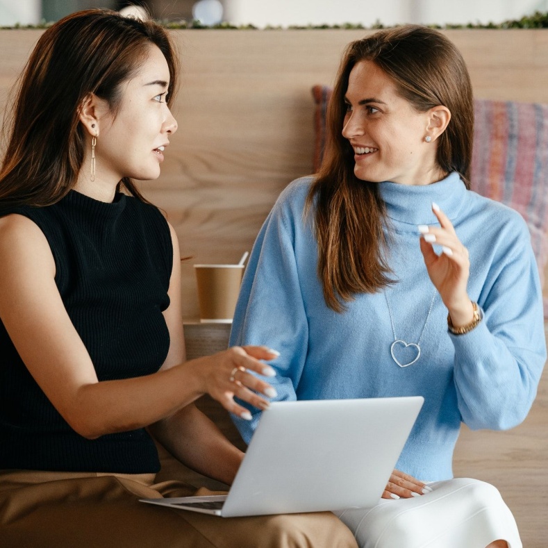 Women talking
