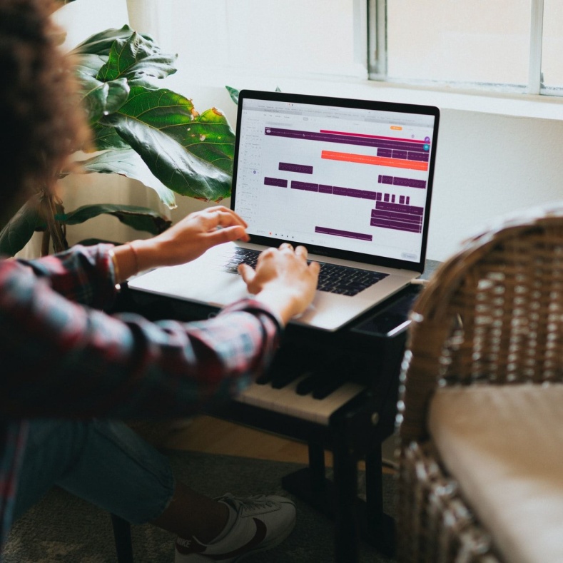 Women on computer
