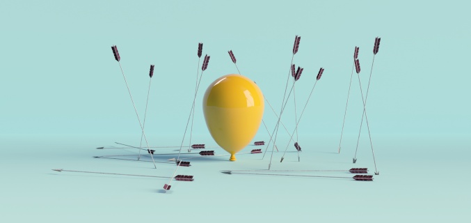 Arrows around balloon