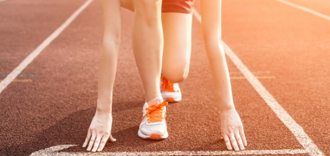A runner at the starting line